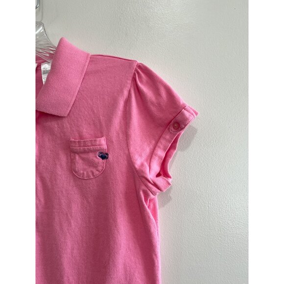 Y2K No Boundaries Polo Shirt Juniors L(11-12) Pink Fitted Heart Embroidery - Picture 2 of 7